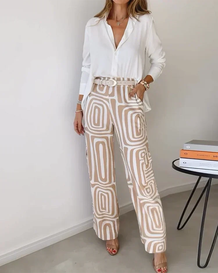 Giada | Pantaloni Ampi + Blusa Gratis