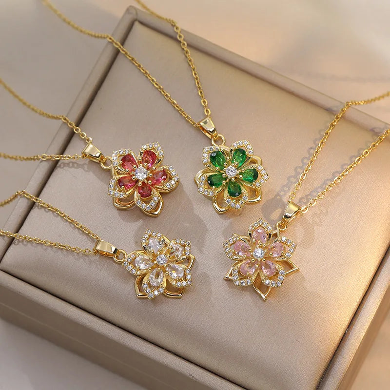 Spinning Flower Necklace (1+1 Free)