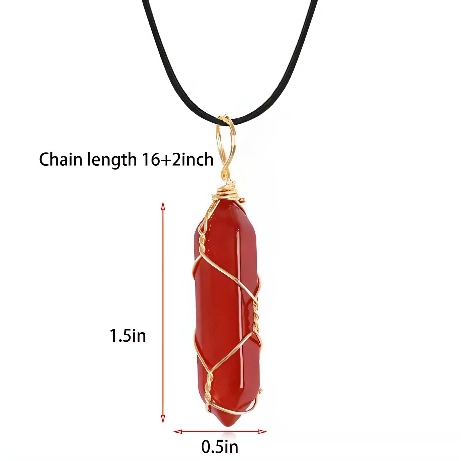 Carnelian Crystal Pendant (1+1 Free)