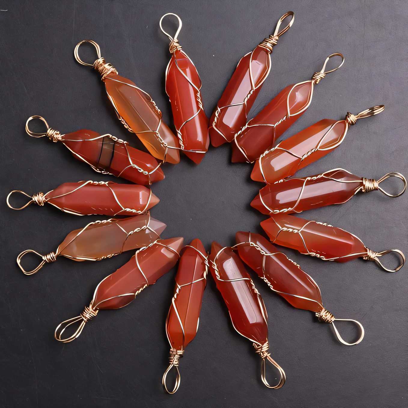 Carnelian Crystal Pendant (1+1 Free)