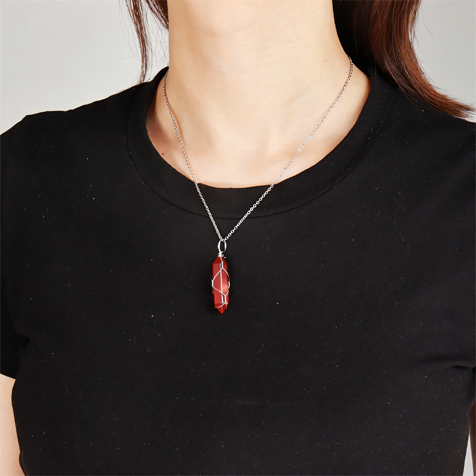 Carnelian Crystal Pendant (1+1 Free)