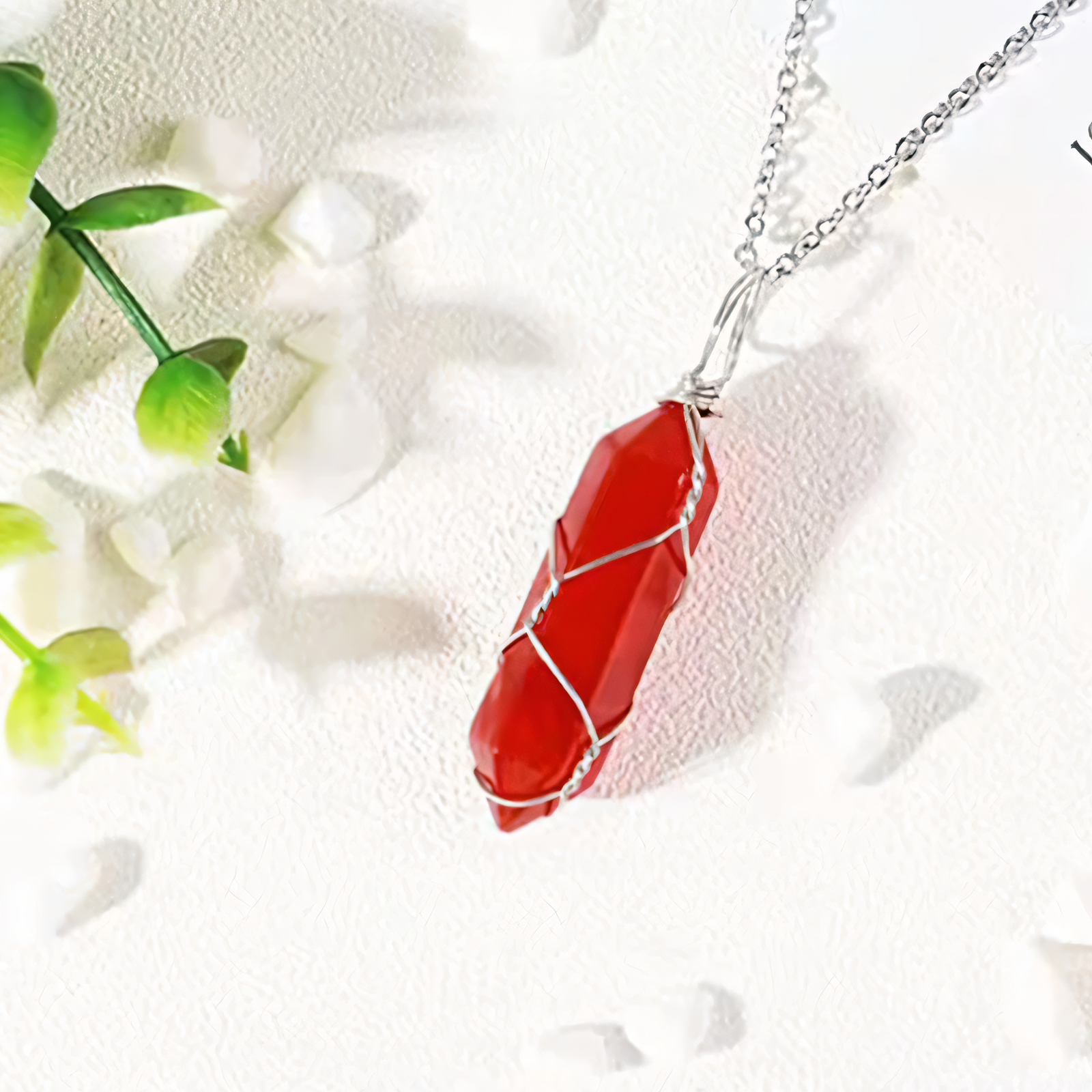 Carnelian Crystal Pendant (1+1 Free)