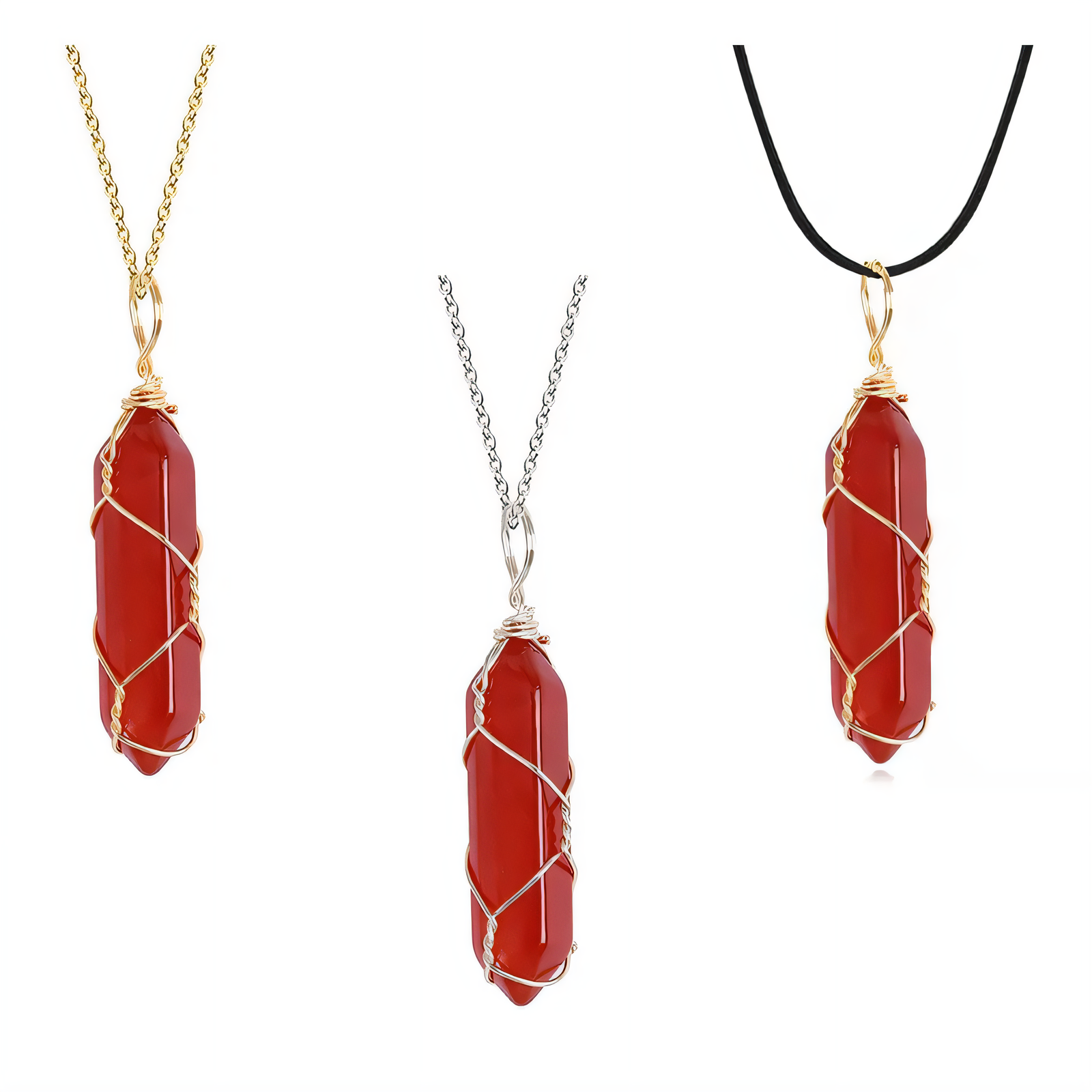 Carnelian Crystal Pendant (1+1 Free)