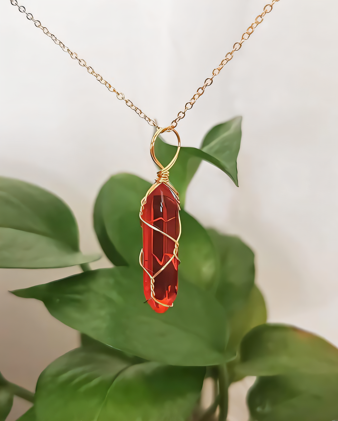 Carnelian Crystal Pendant (1+1 Free)