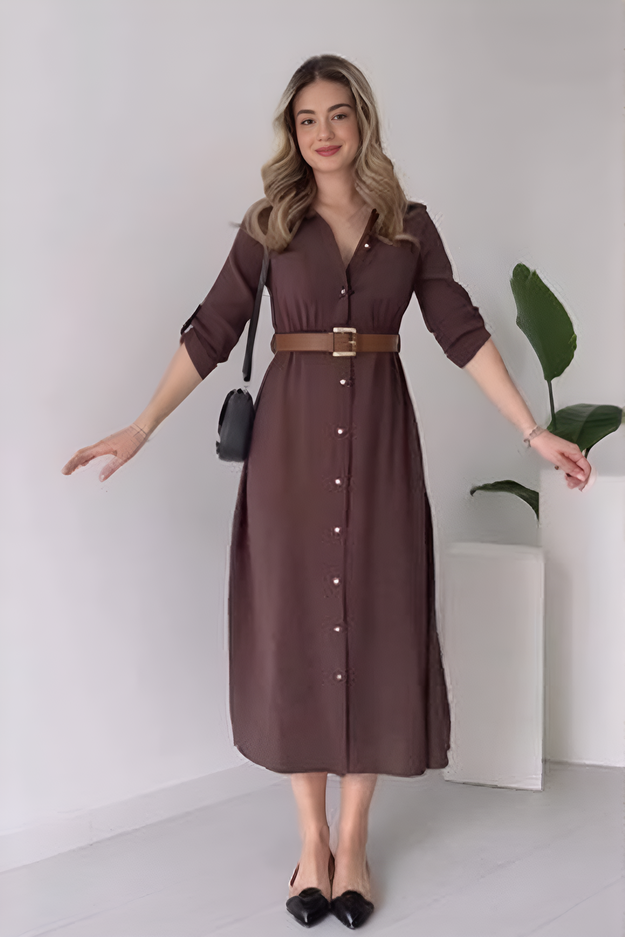 Camicia Lunga Stile Frock da Donna