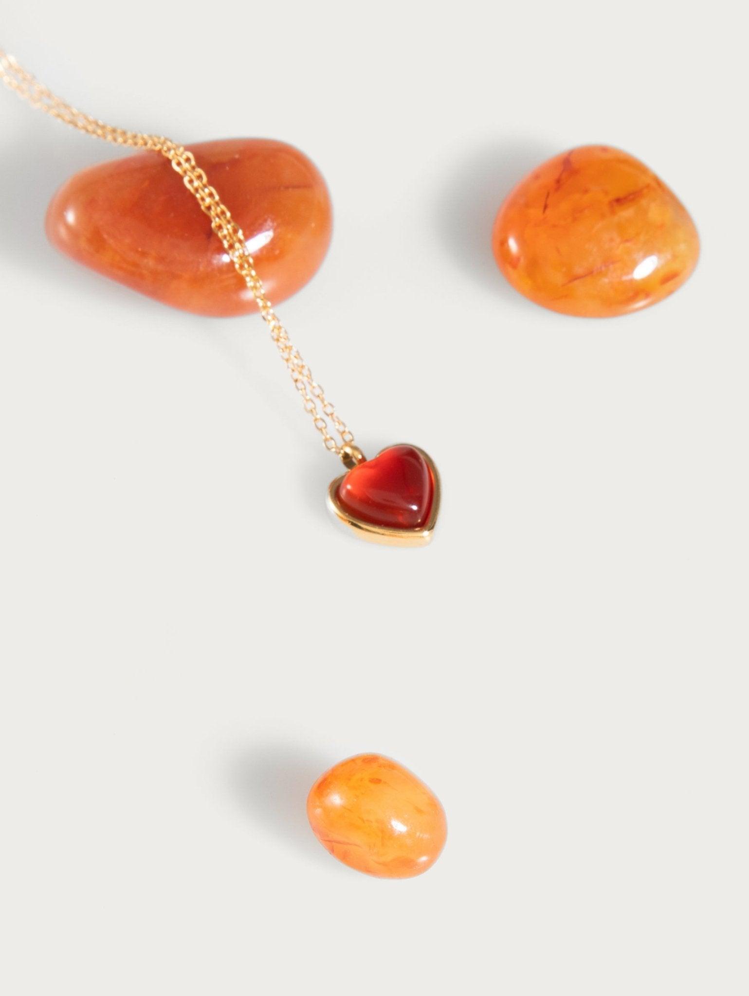 Carnelian Stone Necklace (1+1 Free)