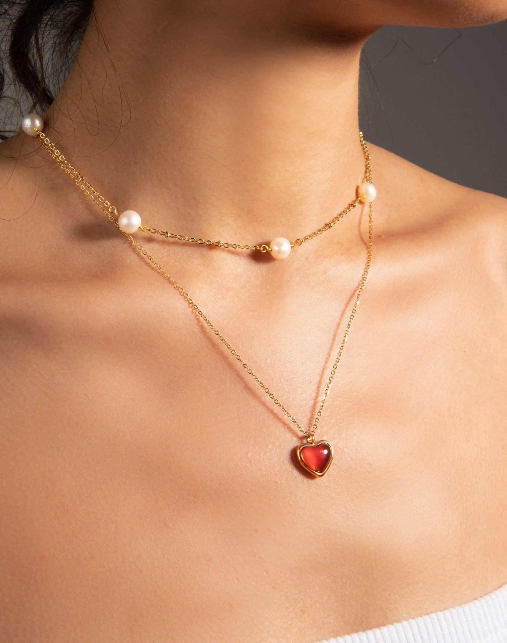 Carnelian Stone Necklace (1+1 Free)