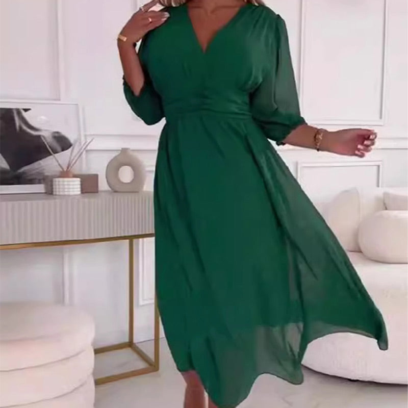Claudine | Abito Elegante in Chiffon